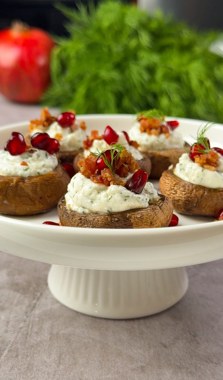 Stuffed mushrooms with feta